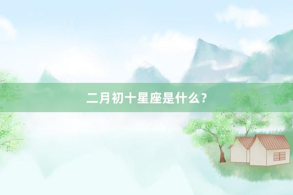 二月初十星座是什么？
